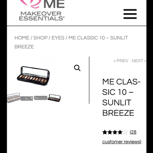 NIB Makeup Essentials Classic 10 Eyeshadow Palette - Picture 5 of 6